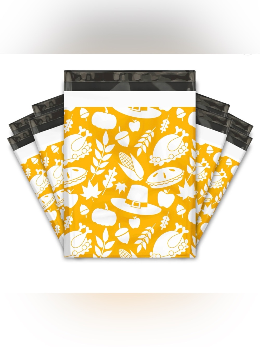 30 10โ x 13โ Thanksgiving Poly Mailers - Picture 2 of 2